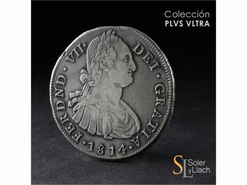 FERNANDO VII. 8 Reales. 1814/3. POPAYÁN. J.F. 26,79 grs. Bus