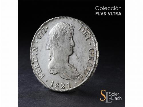 FERNANDO VII. 8 Reales. 1821. POTOSÍ. P.J. 26,94 grs. Brillo
