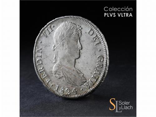FERNANDO VII. 8 Reales. 1824. POTOSÍ. P.J. 26,98 grs. Pleno 
