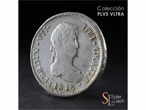 FERNANDO VII. 8 Reales. 1813. SANTIAGO. F.J. 26,95 grs. EBC-