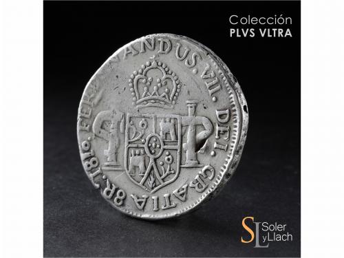 FERNANDO VII. 8 Reales. 1810. ZACATECAS. 28,24 grs. Flores y