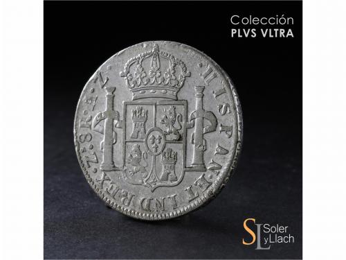 FERNANDO VII. 8 Reales. 1821. ZACATECAS. A.Z. 26,63 grs. Var