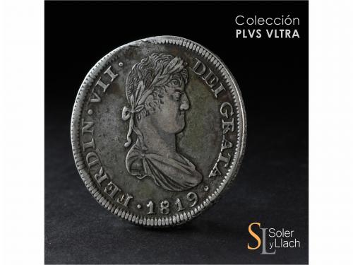 FERNANDO VII. 8 Reales. 1819. ZACATECAS. A.G. Anv.: DEI GRAT