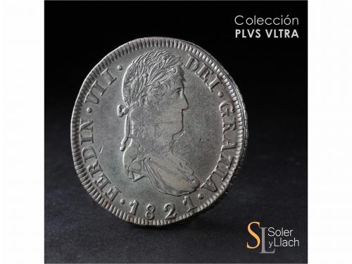 FERNANDO VII. 8 Reales. 1821. ZACATECAS. R.G. 26,79 grs. Mar