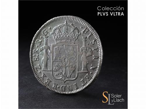 FERNANDO VII. 8 Reales. 1821. ZACATECAS. R.G. 26,79 grs. Mar
