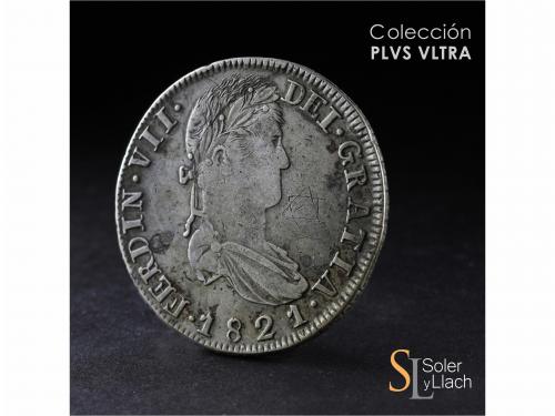 FERNANDO VII. 8 Reales. 1821. ZACATECAS. R.G. 26,67 grs. Mar