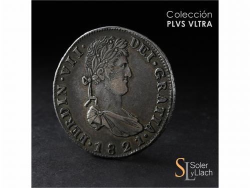 FERNANDO VII. 8 Reales. 1821. ZACATECAS. A.Z. 26,91 grs. Pát