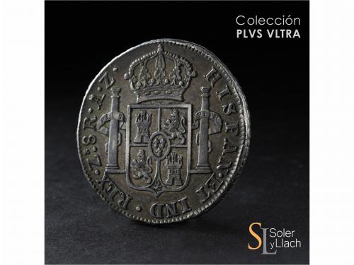 FERNANDO VII. 8 Reales. 1821. ZACATECAS. A.Z. 26,91 grs. Pát