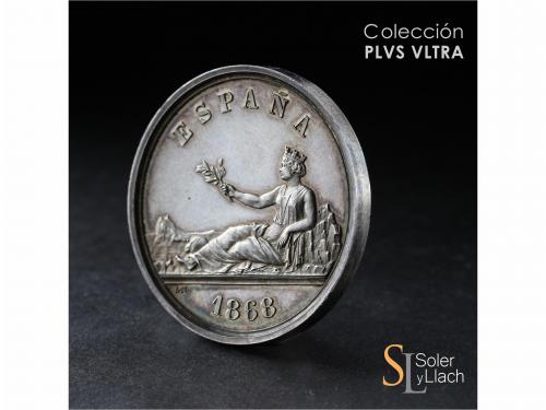 GOB. PROVISIONAL y I REPÚBLICA. Medalla. 1868. 24,32 grs. AR