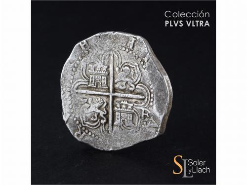 FELIPE II. 8 Reales. S/F. SEVILLA. F. Anv.: S - Escudo - VII