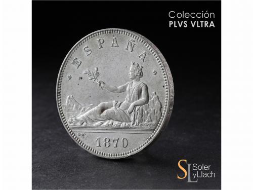 GOB. PROVISIONAL y I REPÚBLICA. 5 Pesetas. 1870 (*18-70). S.