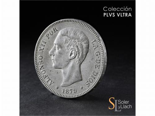 ALFONSO XII. 5 Pesetas. 1879 (*18-79). E.M.-M. Escasa. EBC-.
