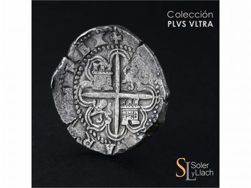 FELIPE II. 8 Reales. 1590. SEVILLA. P tumbada. Anv.: S / VI 