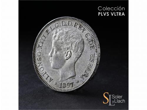 ALFONSO XIII. 1 Peso. 1897. MANILA. S.G.-V. Pátina y restos 