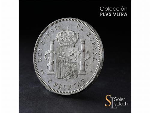 ALFONSO XIII. 5 Pesetas. 1897 (*18-97). S.G.-V. Pleno brillo