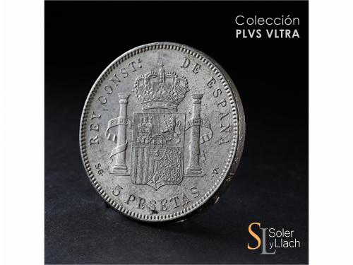ALFONSO XIII. 5 Pesetas. 1898 (*18-98). S.G.-V. Pátina mate.