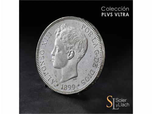 ALFONSO XIII. 5 Pesetas. 1899 (*18-99). S.G.-V. Brillo origi