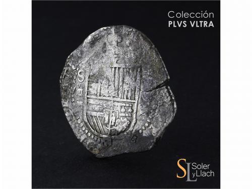 FELIPE II. 8 Reales. 1591. SEVILLA. H. Anv.: S / VIII roel e