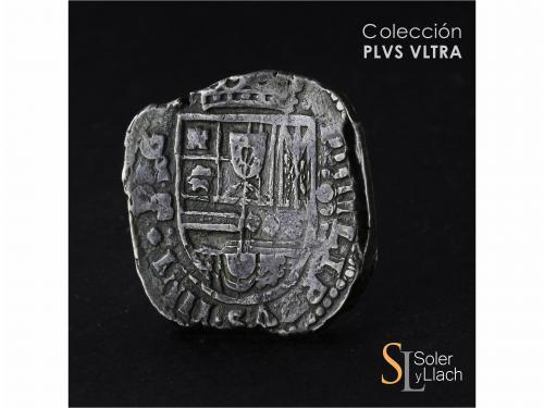 FELIPE IV. 8 Reales. 1643. MADRID. B. Anv.: MD vertical / B 