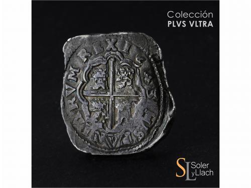 FELIPE IV. 8 Reales. 1643. MADRID. B. Anv.: MD vertical / B 