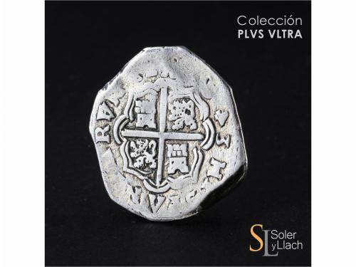 FELIPE IV. 8 Reales. 1643. MADRID. B. Anv.: MD vertical / B 