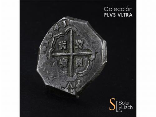 FELIPE IV. 8 Reales. 1641. MADRID. B. Anv.: MD vertical / (B