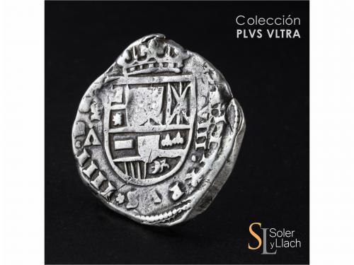 FELIPE IV. 8 Reales. 1650. MADRID. A. Anv.: MD vertical / A 