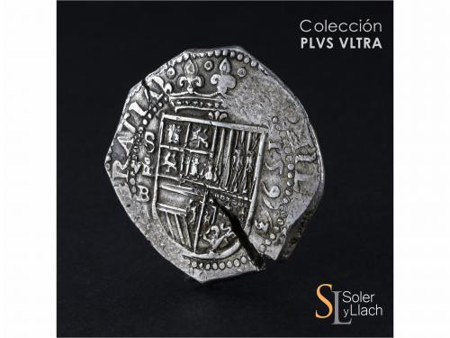 FELIPE II. 8 Reales. 1593/0. SEVILLA. B. Anv.: S / VIII roel