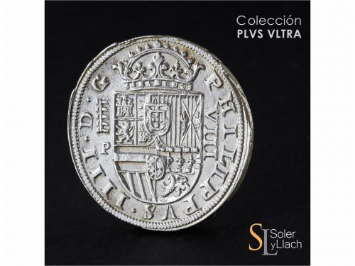 FELIPE IV. 8 Reales. 1630. SEGOVIA. P. Anv.: Acueducto verti