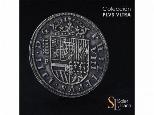 FELIPE IV. 8 Reales. 1630. SEGOVIA. P. Anv.: Acueducto verti