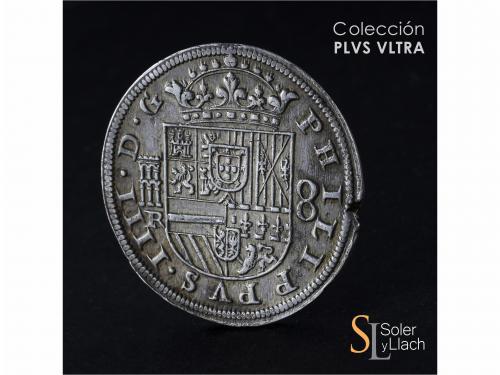 FELIPE IV. 8 Reales. 1633. SEGOVIA. R. Anv.: Acueducto horiz