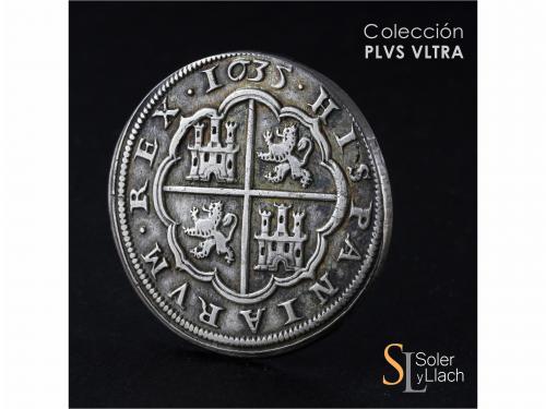 FELIPE IV. 8 Reales. 1635. SEGOVIA. R. 26,84 grs. Bonita pát