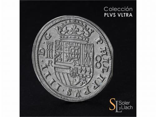 FELIPE IV. 8 Reales. 1635. SEGOVIA. R. 26,61 grs. Variante P