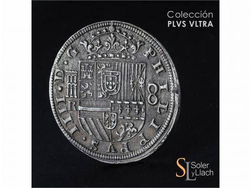 FELIPE IV. 8 Reales. 1636. SEGOVIA. R. 26,88 grs. La V de PH