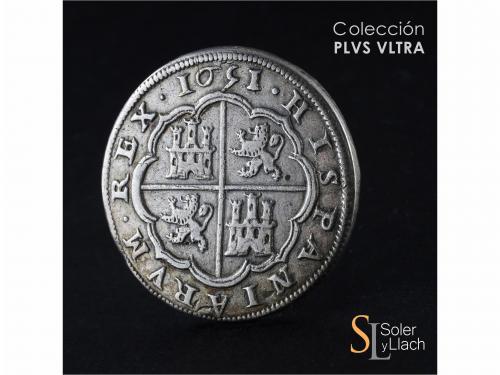 FELIPE IV. 8 Reales. 1651/31. SEGOVIA. I. Anv.: Acueducto ho