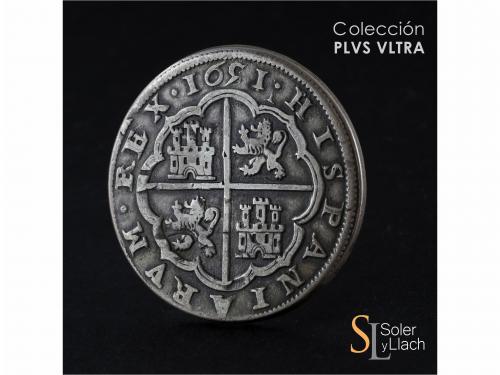 FELIPE IV. 8 Reales. 1651/31. SEGOVIA. I. Anv.: Acueducto ho