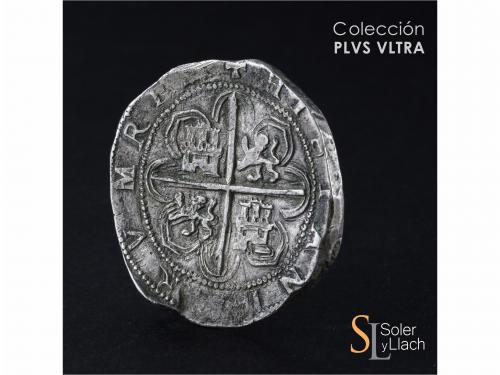 FELIPE II. 8 Reales. 1597. SEVILLA. B. Anv.: S / VIII roel e