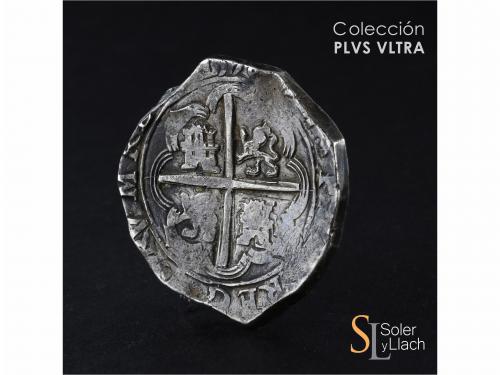 FELIPE II. 8 Reales. 1598. SEVILLA. B. Anv.: S / B - Escudo 