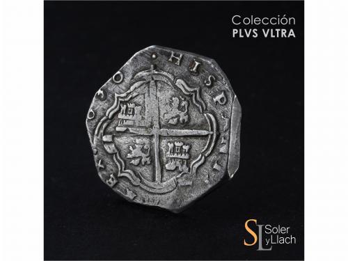 FELIPE IV. 8 Reales. (1)630. TOLEDO. P. Anv.: T roel encima 