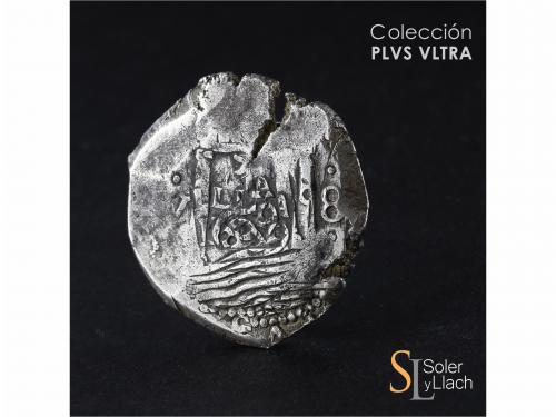 FELIPE IV. 8 Reales. 1659. LIMA. V. Anv.: V - Columna - LI*M