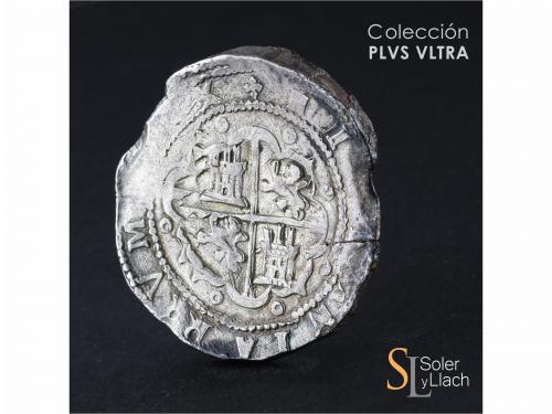 FELIPE II. 8 Reales. S/F. TOLEDO. M. Anv.: ...GRATIA. T roel