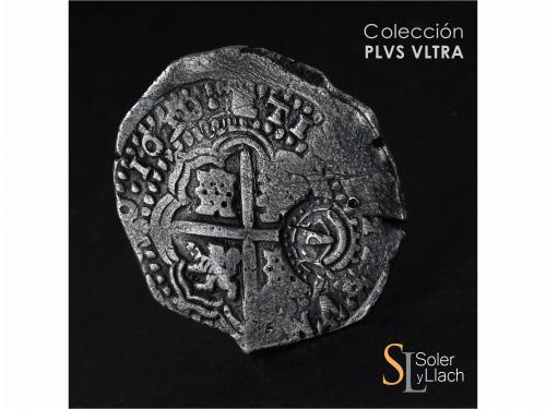 FELIPE IV. 8 Reales. 1650. POTOSÍ. O. Anv.: P / O - Escudo -