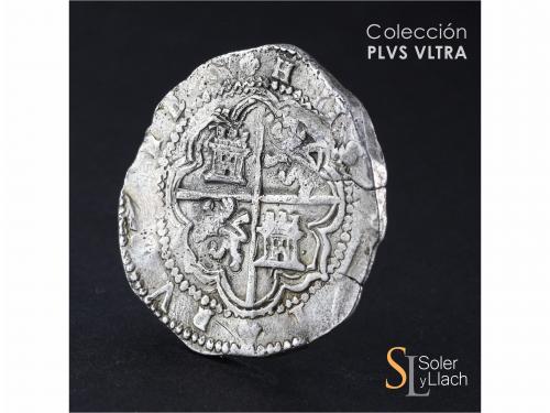 FELIPE II. 8 Reales. 1590. TOLEDO. M. Anv.: T roel encima / 