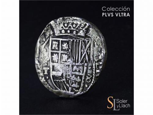 FELIPE IV. 8 Reales. 1630. POTOSÍ. T. Anv.: P / T - Escudo -