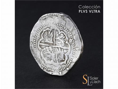 FELIPE II. 8 Reales. 1590. TOLEDO. M. Anv.: T roel encima / 
