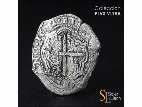 FELIPE IV. 8 Reales. 1652. POTOSÍ. E. Anv.: P / E - Escudo -