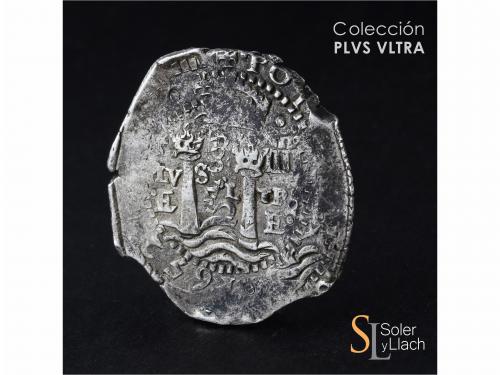 FELIPE IV. 8 Reales. 1652. POTOSÍ. E. Rev.: F - 8 - IIII / P