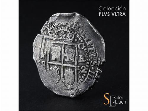 FELIPE IV. 8 Reales. 1652. POTOSÍ. E. Rev.: F - 8 - IIII / P