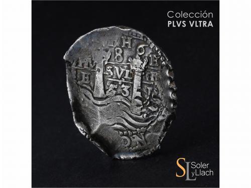 FELIPE IV. 8 Reales. 1653. POTOSÍ. E. Rev.: IPH6 debajo de l