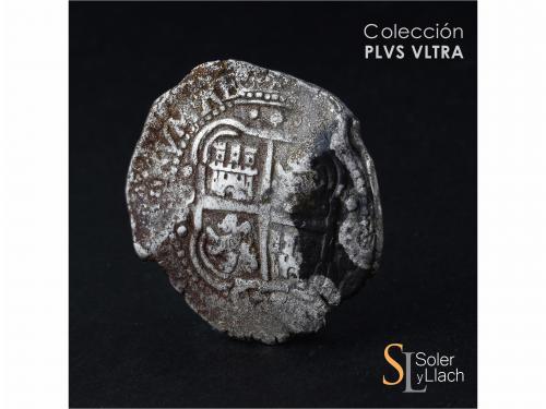 FELIPE IV. 8 Reales. 1653. POTOSÍ. E. Rev.: PH debajo de la 